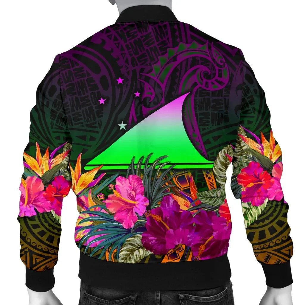 Tokelau Bomber Jacket - Summer Hibiscus