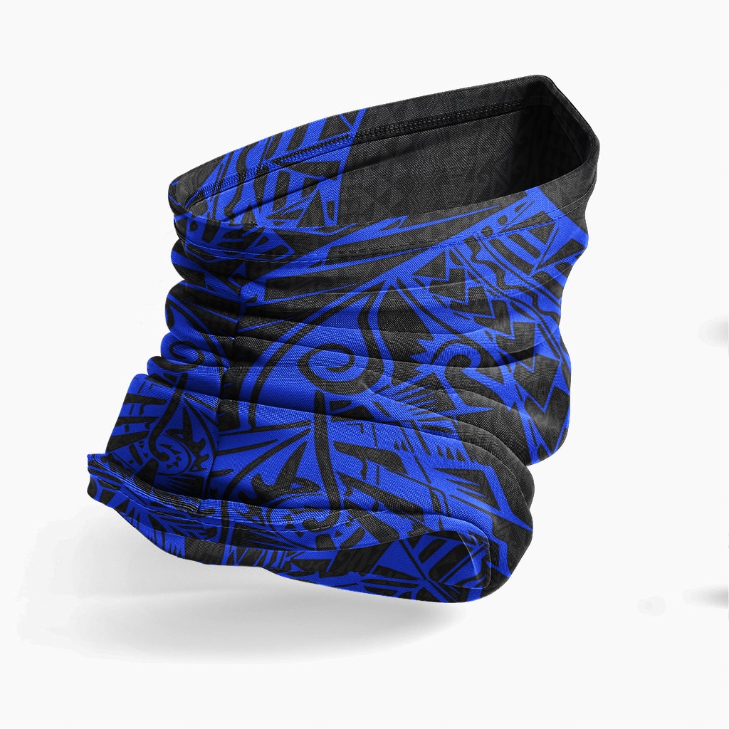Tokelau Neck Gaiter - Polynesian Pattern Blue