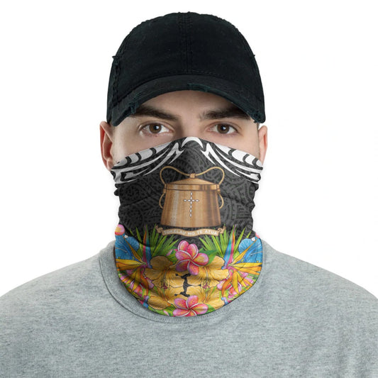Tokelau Neck Gaiter - Tribal Floral Pattern
