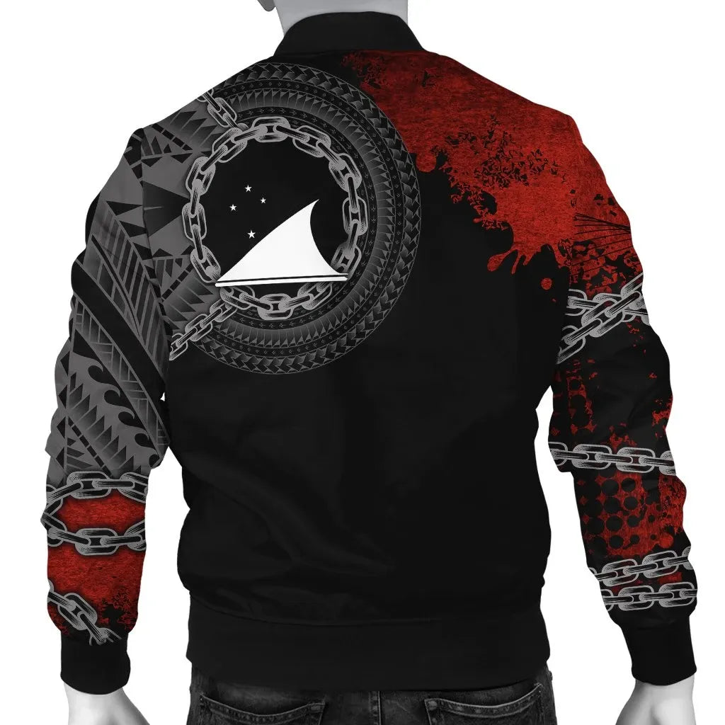 Tokelau Polynesian Personalised Bomber Jacket - Polynesian Chain Style