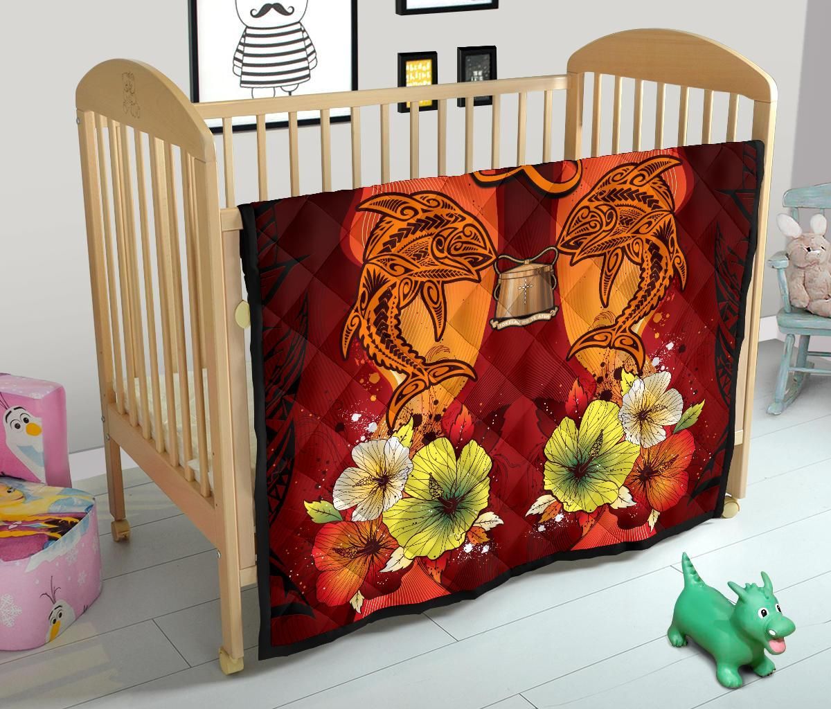 Tokelau Personalised Premium Quilt - Tribal Tuna Fish