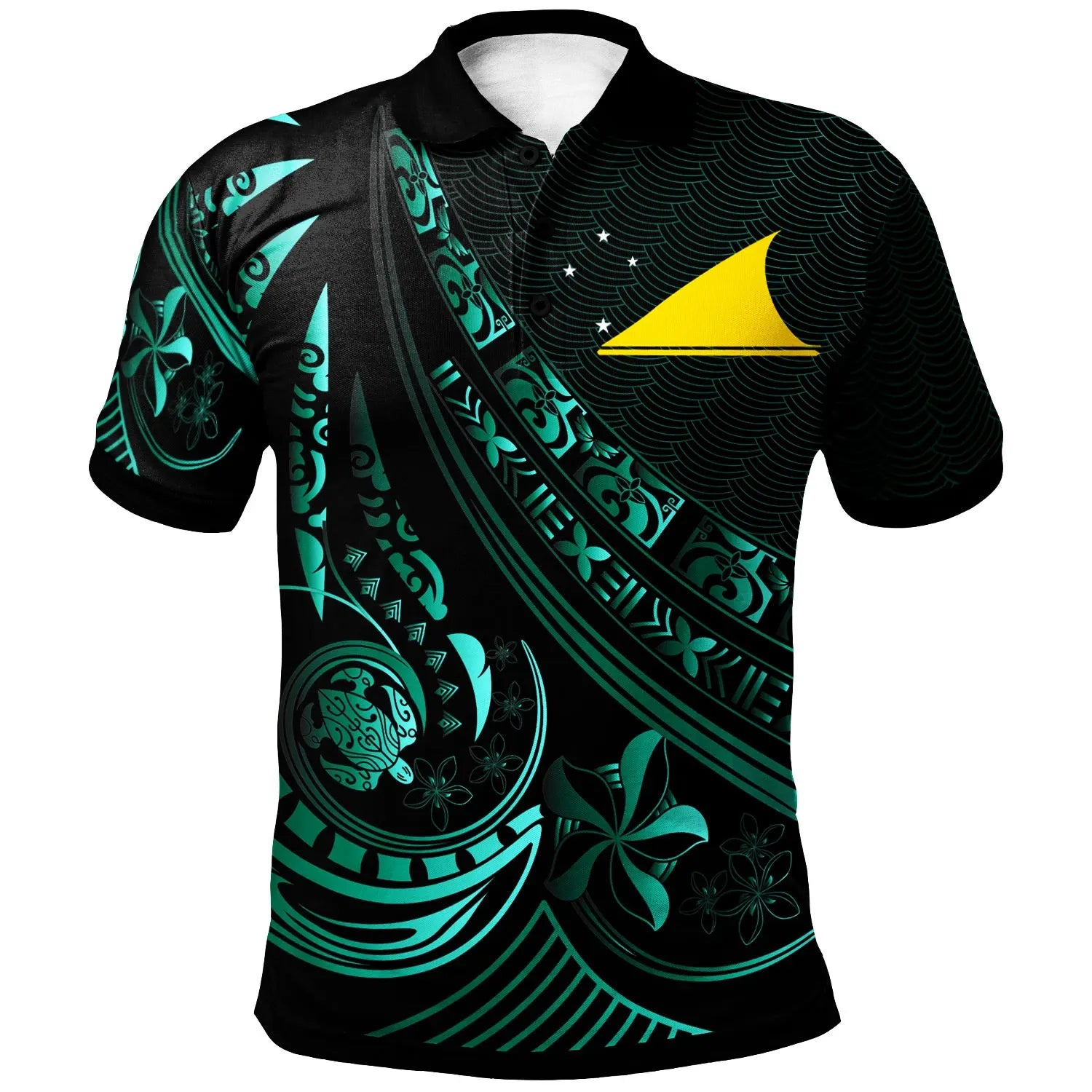 Tokelau Polo Shirt - The Flow Of The Ocean Green
