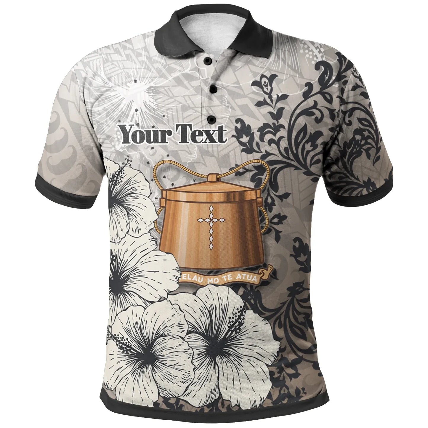 Tokelau Polo - Custom Personalised Vintage Luxury Floral Style