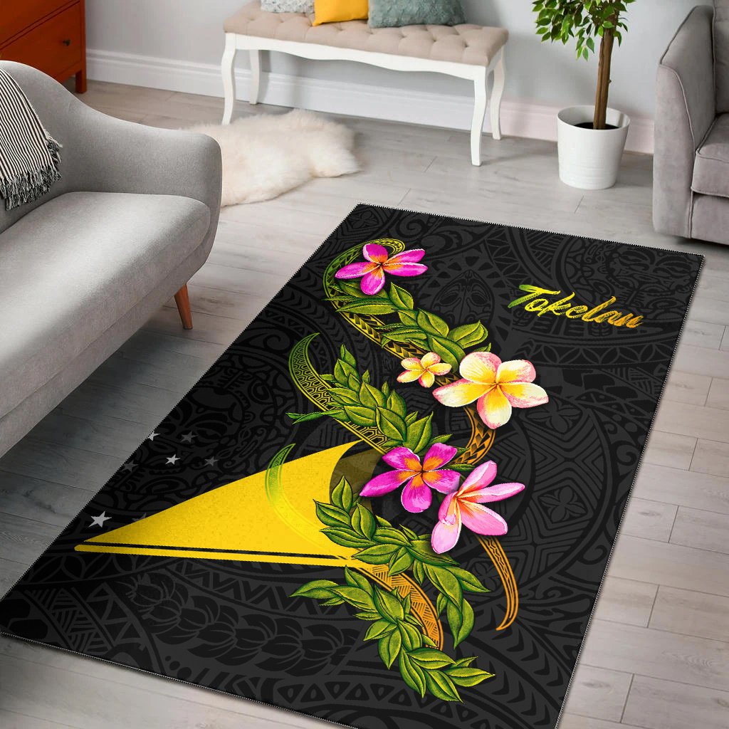 Tokelau Polynesian Area Rug - Plumeria Tribal