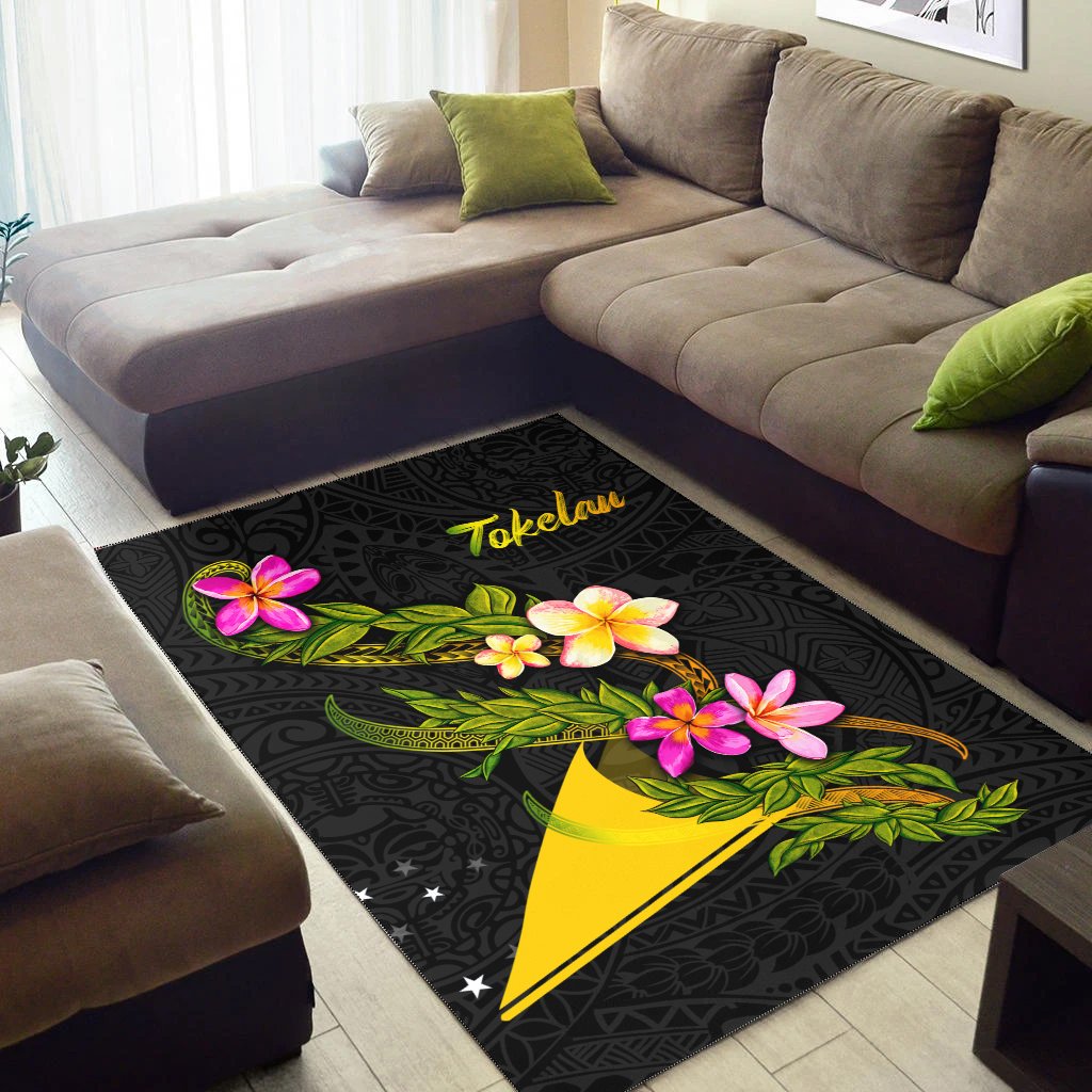 Tokelau Polynesian Area Rug - Plumeria Tribal