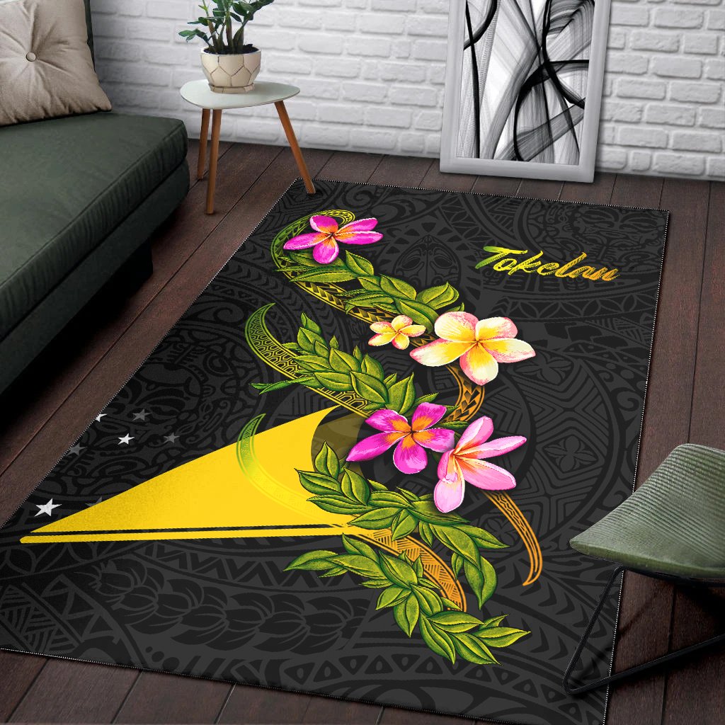 Tokelau Polynesian Area Rug - Plumeria Tribal