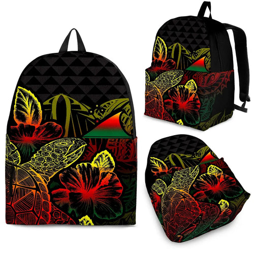 Tokelau Polynesian Backpack Turtle Hibiscus Reggae