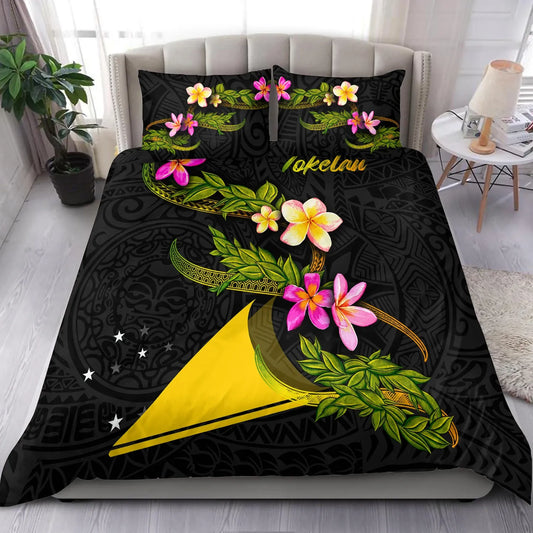 Tokelau Polynesian Bedding Set - Plumeria Tribal