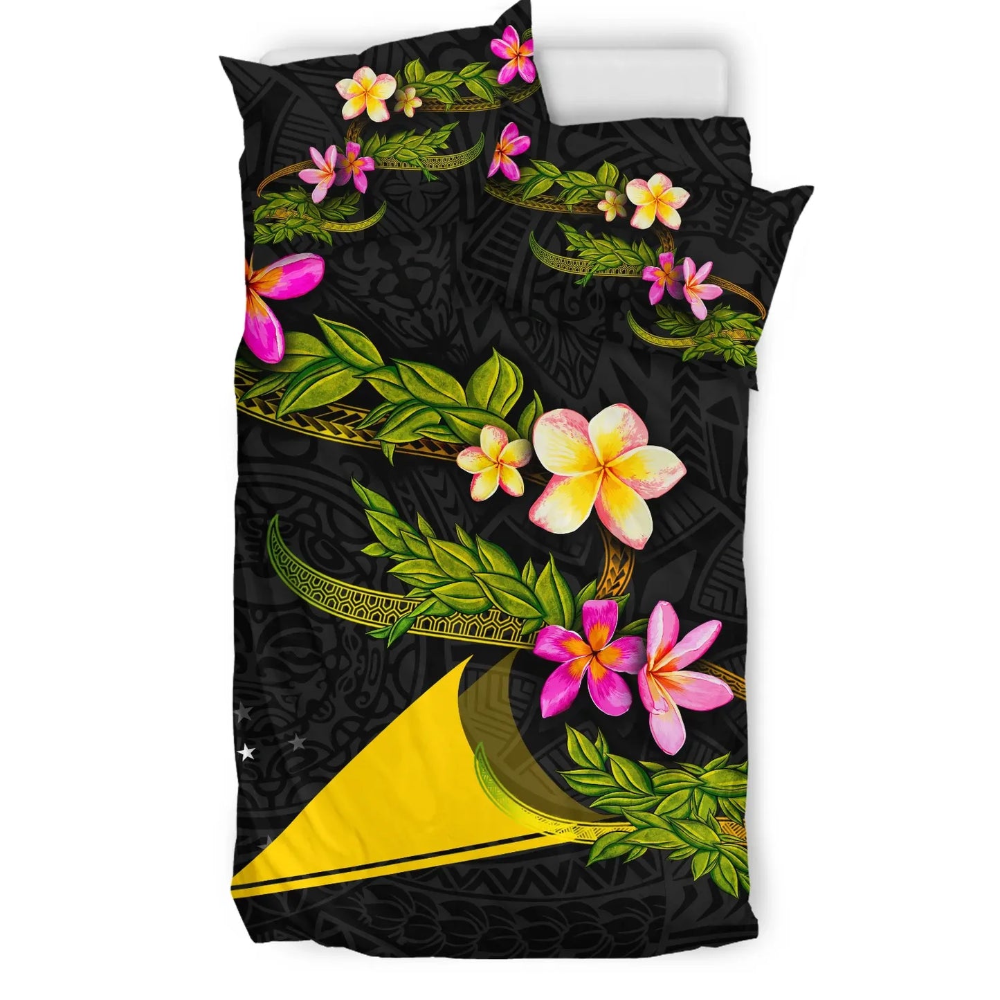 Tokelau Polynesian Bedding Set - Plumeria Tribal
