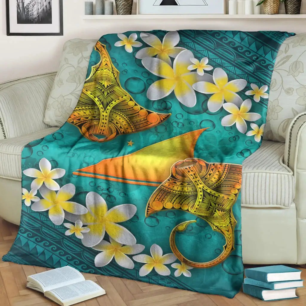 Tokelau Polynesian Blanket - Manta Ray Ocean