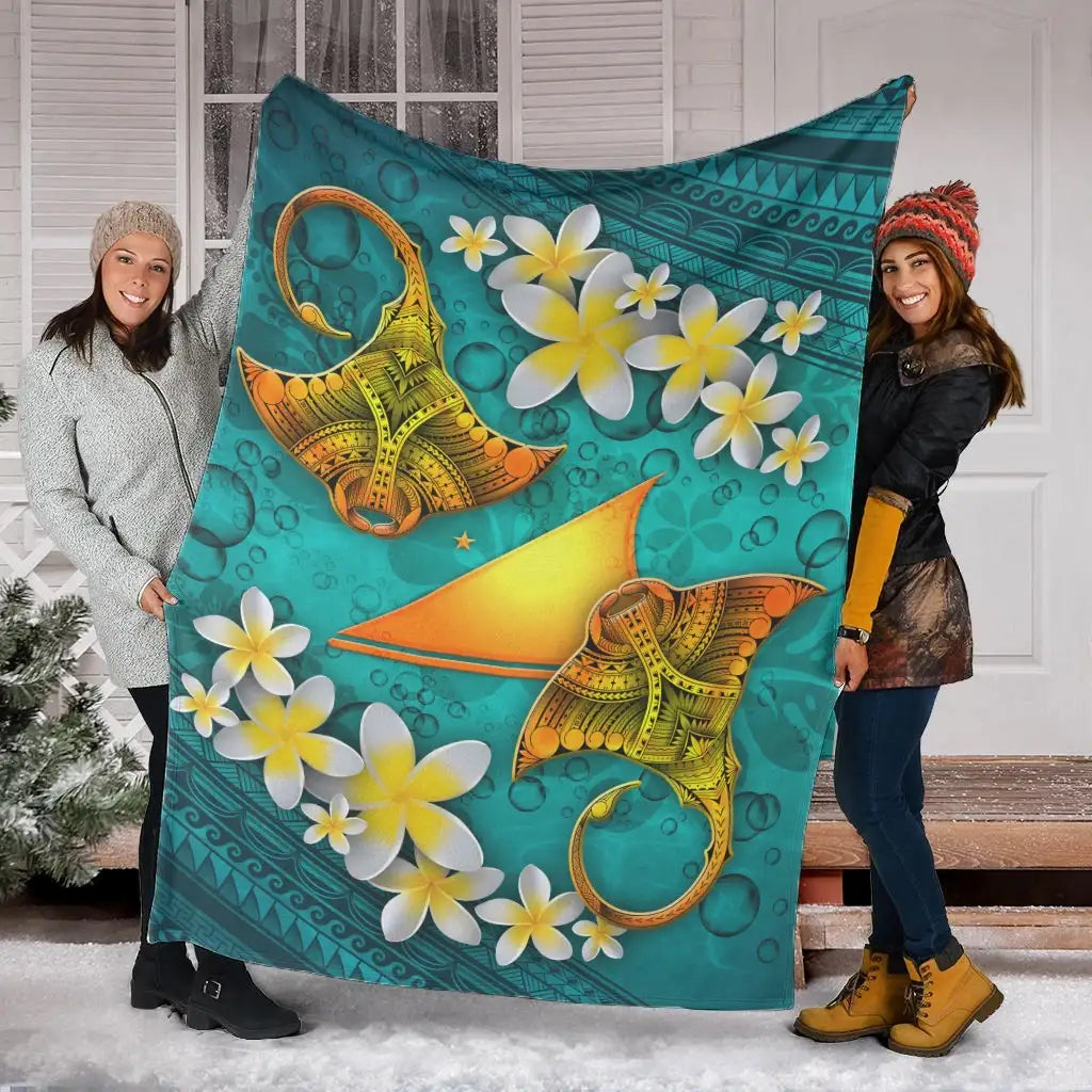 Tokelau Polynesian Blanket - Manta Ray Ocean
