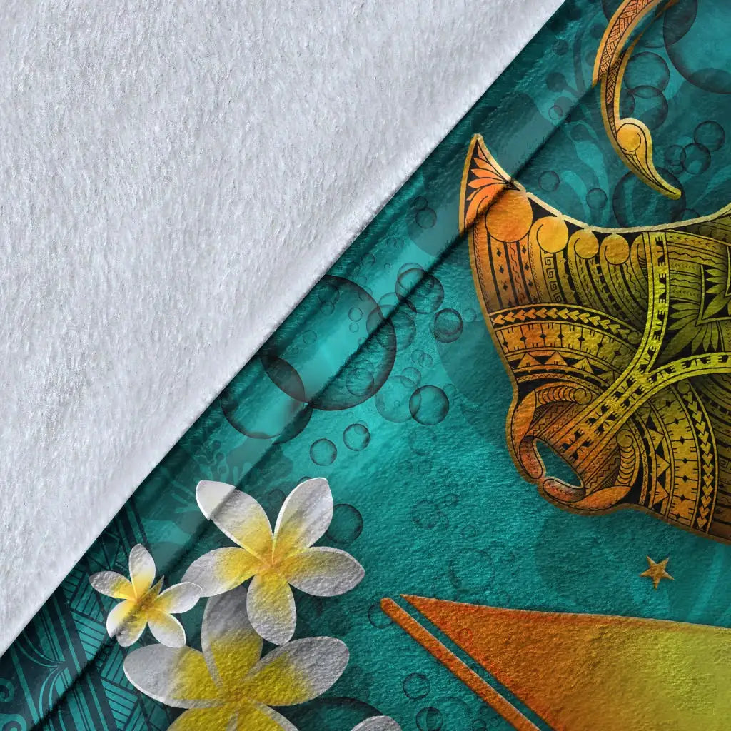 Tokelau Polynesian Blanket - Manta Ray Ocean