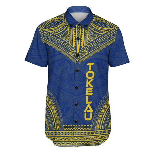 Tokelau Polynesian Chief Short Sleeve Shirt - Flag Version