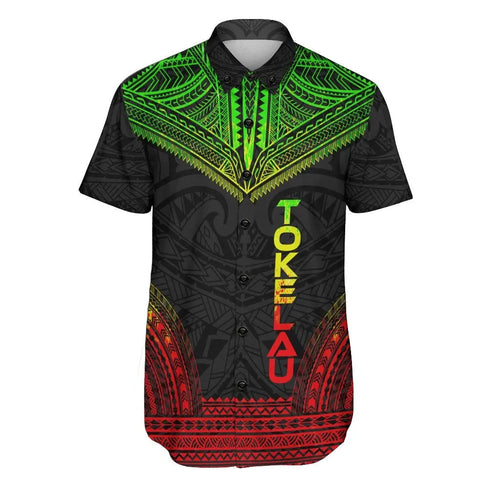 Tokelau Polynesian Chief Short Sleeve Shirt - Reggae Version