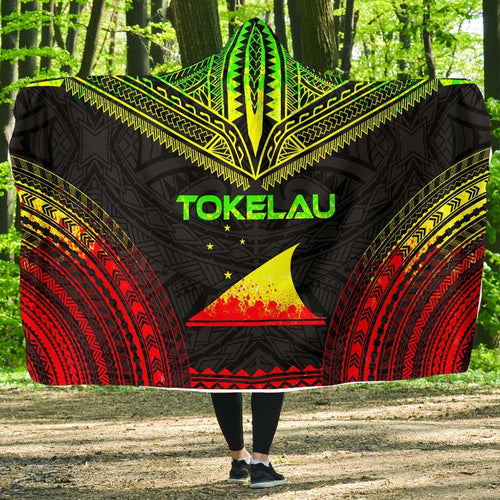 Tokelau Polynesian Chief Hooded Blanket - Reggae Version