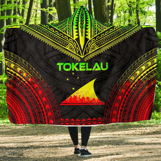 Tokelau Polynesian Chief Hooded Blanket - Reggae Version