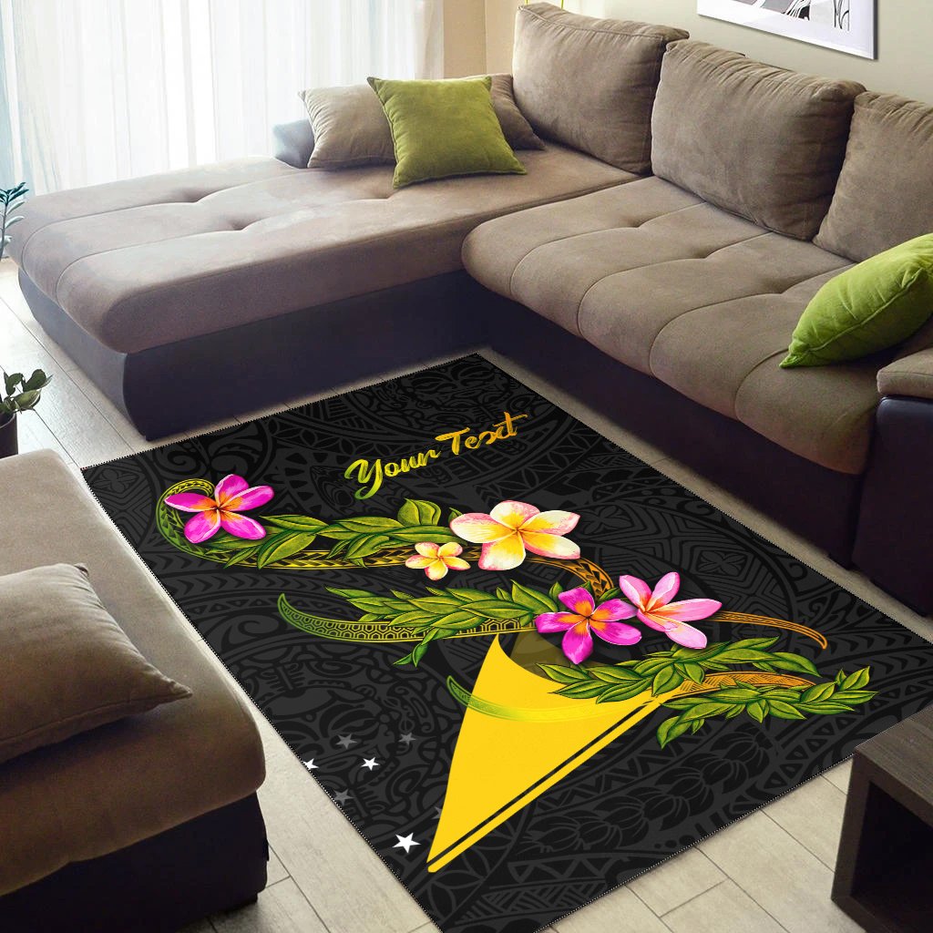 Tokelau Polynesian Custom Personalised Area Rug - Plumeria Tribal