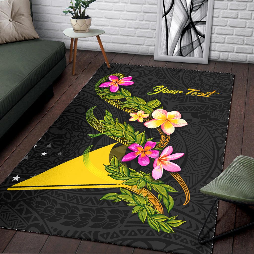 Tokelau Polynesian Custom Personalised Area Rug - Plumeria Tribal