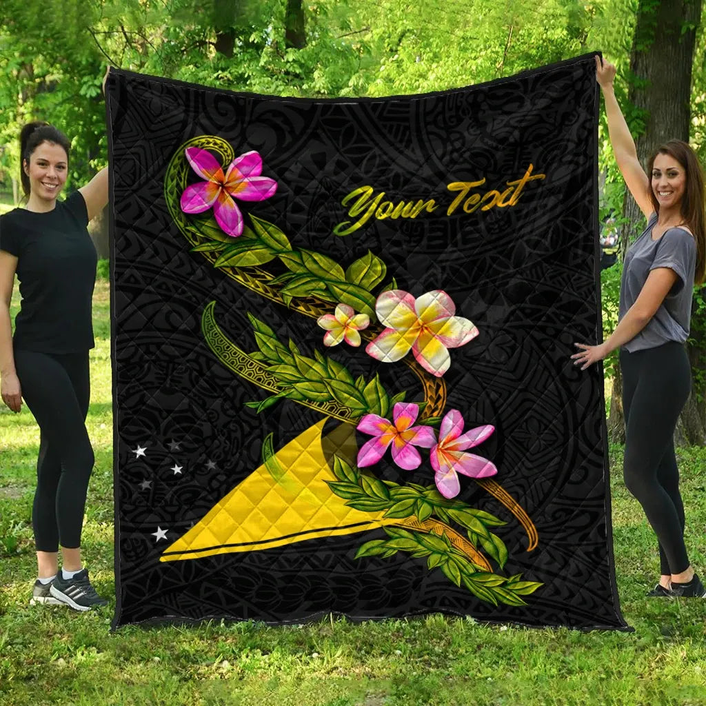 Tokelau Polynesian Custom Personalised Quilt - Plumeria Tribal