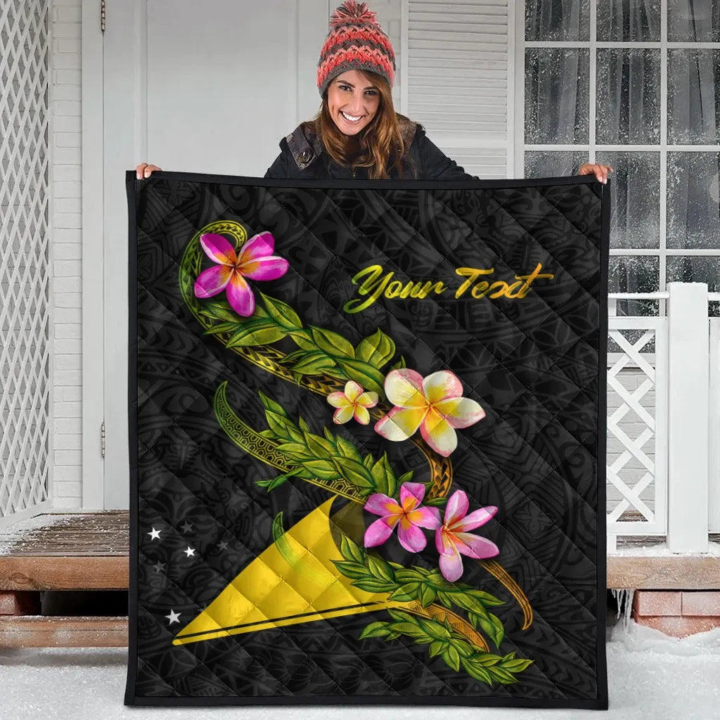 Tokelau Polynesian Custom Personalised Quilt - Plumeria Tribal