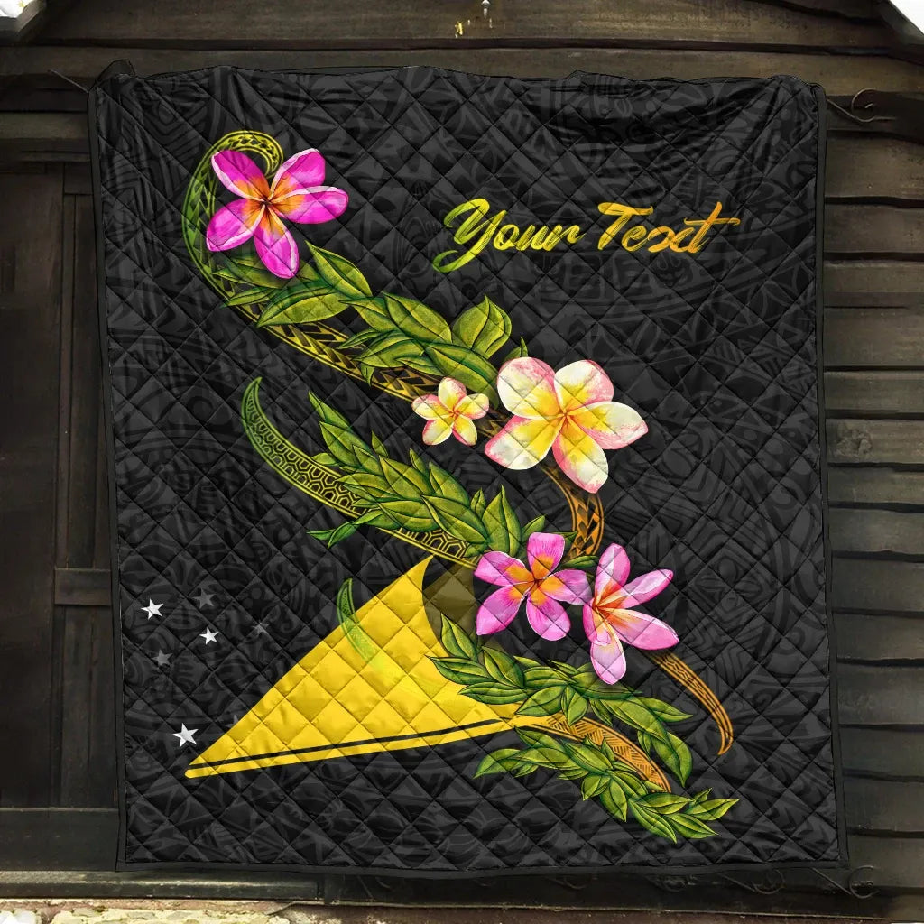 Tokelau Polynesian Custom Personalised Quilt - Plumeria Tribal