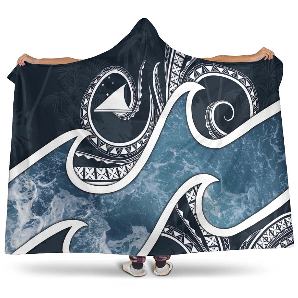 Tokelau Polynesian Hooded Blanket - Ocean Style
