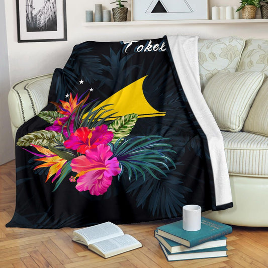 Tokelau Polynesian Premium Blanket - Tropical Flower