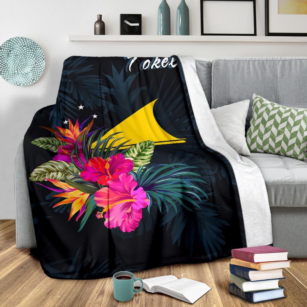 Tokelau Polynesian Premium Blanket - Tropical Flower