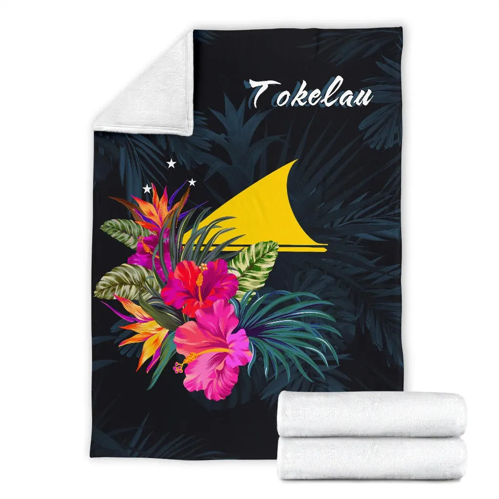 Tokelau Polynesian Premium Blanket - Tropical Flower
