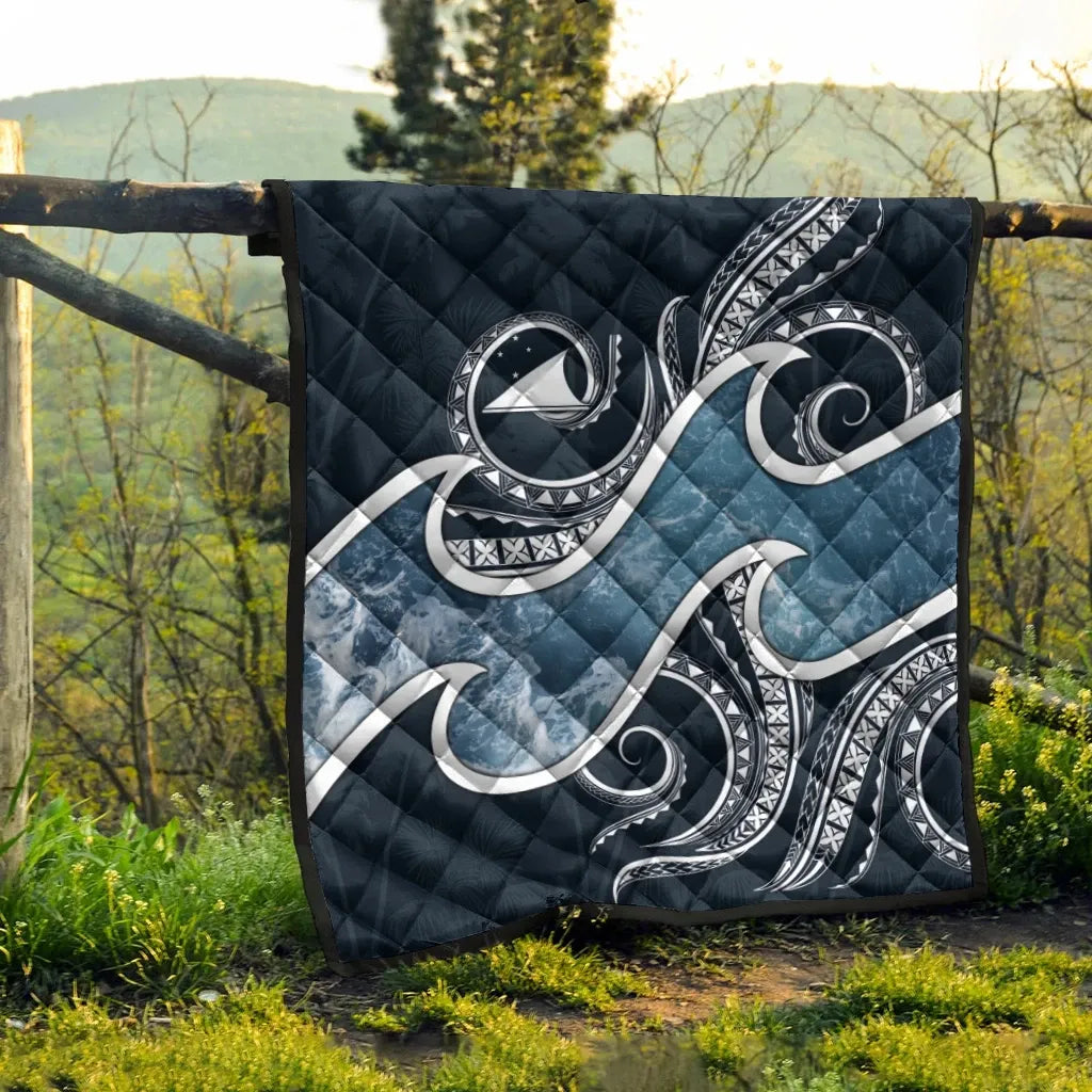 Tokelau Polynesian Premium Quilt - Ocean Style