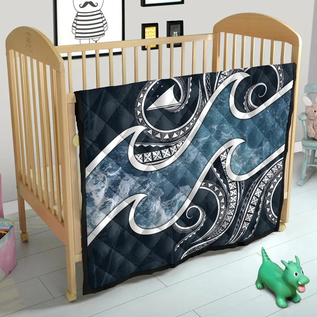 Tokelau Polynesian Premium Quilt - Ocean Style