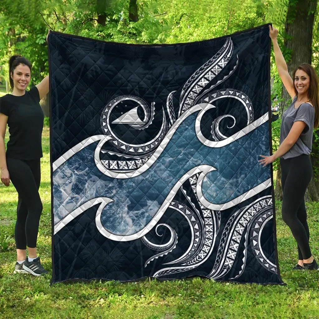 Tokelau Polynesian Premium Quilt - Ocean Style