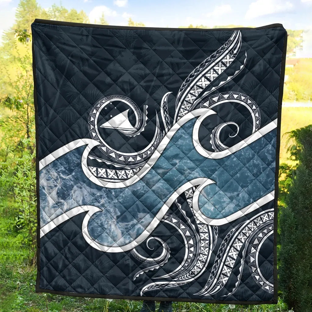Tokelau Polynesian Premium Quilt - Ocean Style