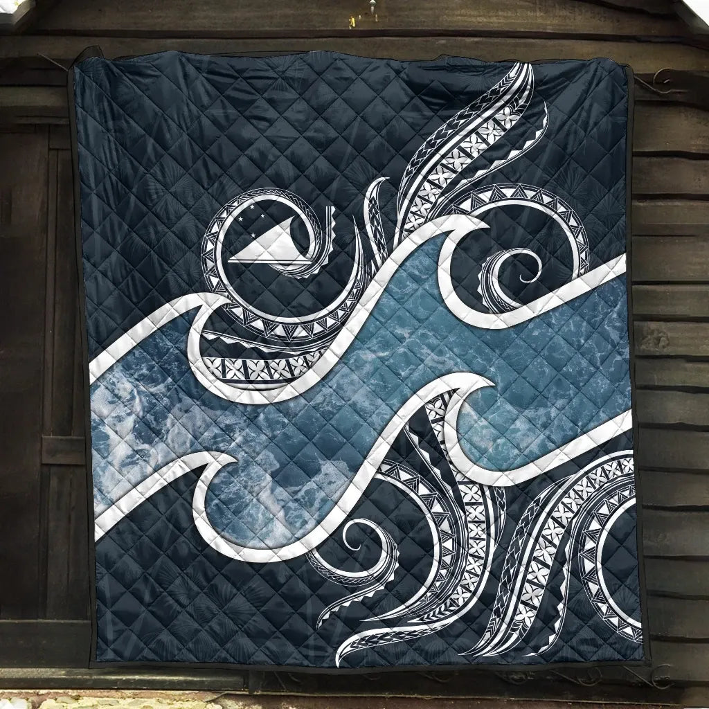 Tokelau Polynesian Premium Quilt - Ocean Style
