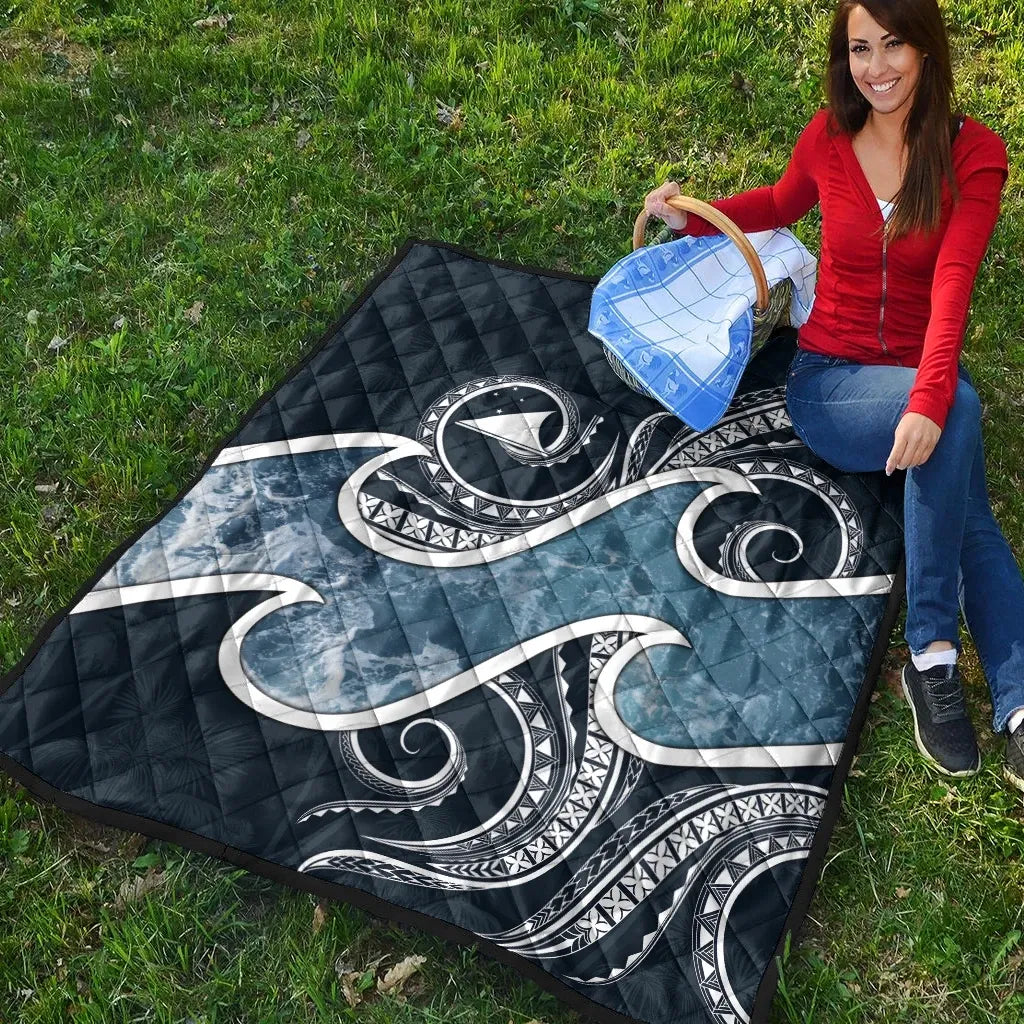 Tokelau Polynesian Premium Quilt - Ocean Style