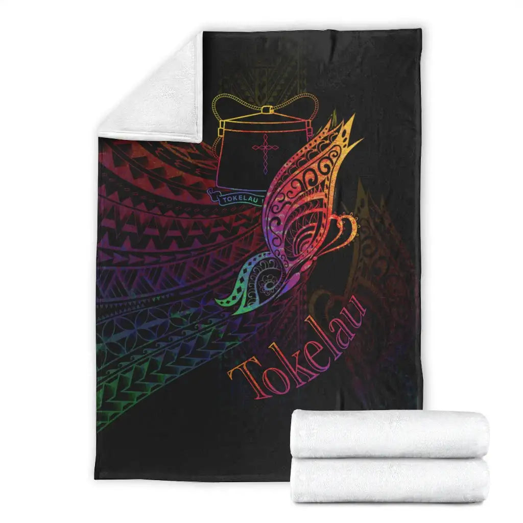 Tokelau Premium Blanket - Butterfly Polynesian Style