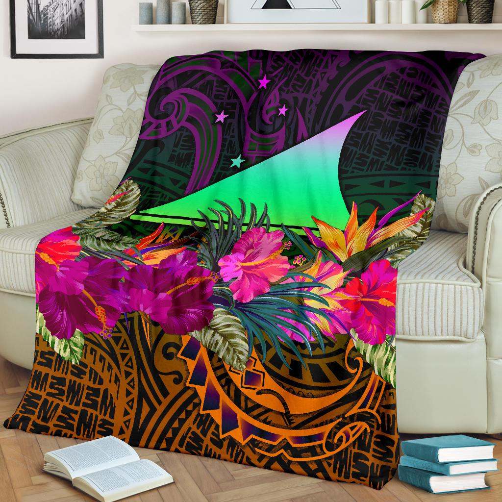 Tokelau Premium Blanket - Summer Hibiscus