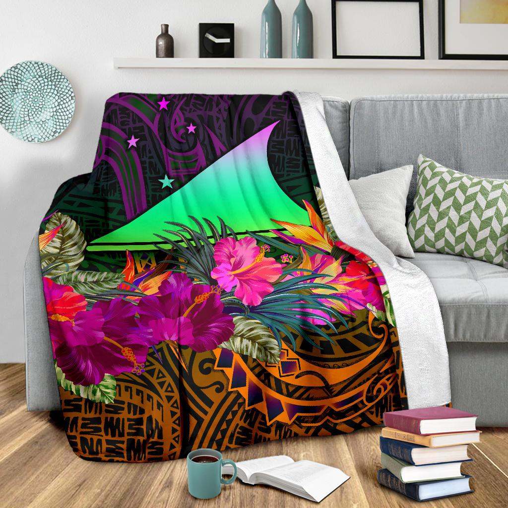 Tokelau Premium Blanket - Summer Hibiscus