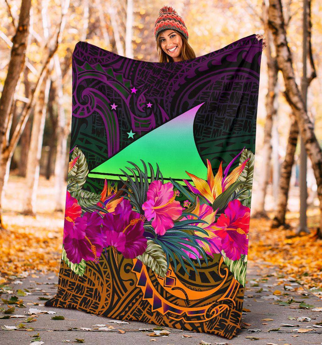 Tokelau Premium Blanket - Summer Hibiscus