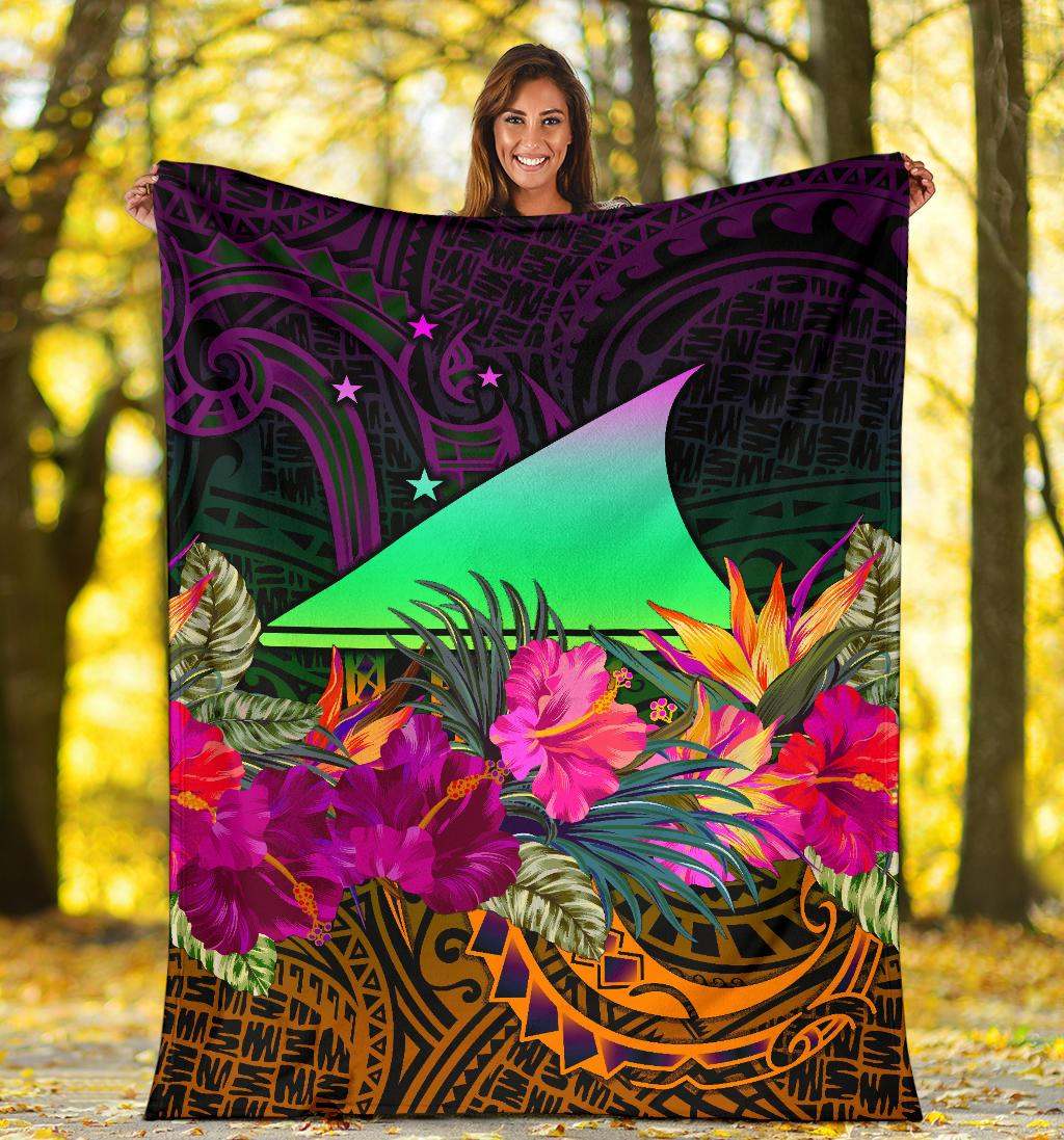 Tokelau Premium Blanket - Summer Hibiscus