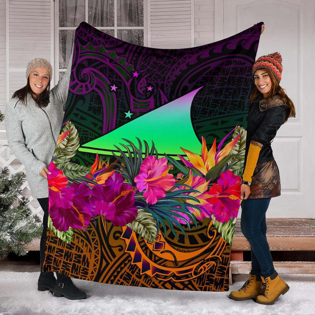 Tokelau Premium Blanket - Summer Hibiscus