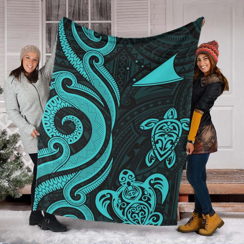 Tokelau Premium Blanket - Turquoise Tentacle Turtle