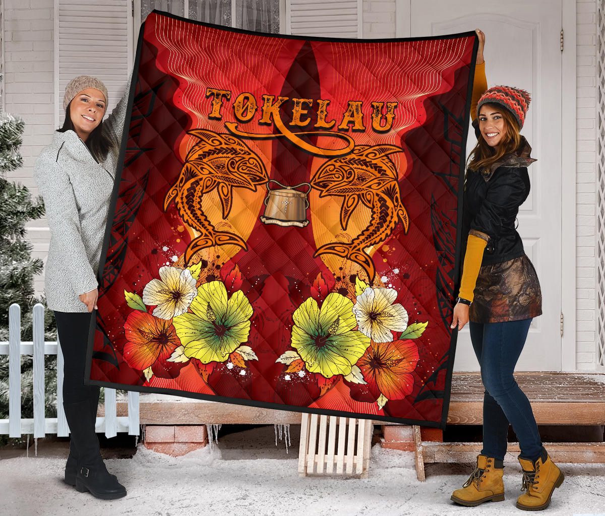 Tokelau Premium Quilt - Tribal Tuna Fish