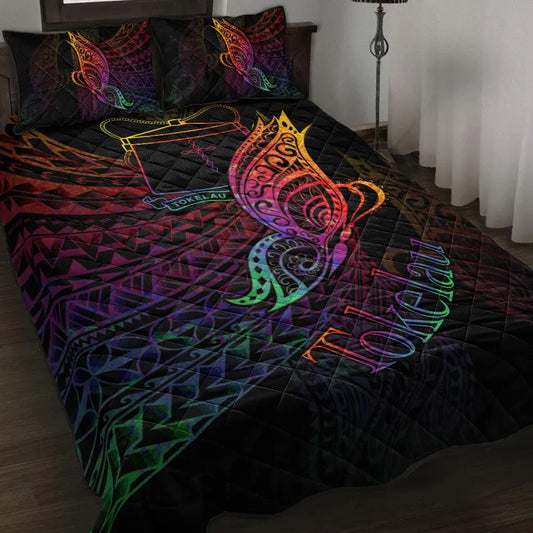 Tokelau Quilt Bed Set - Butterfly Polynesian Style