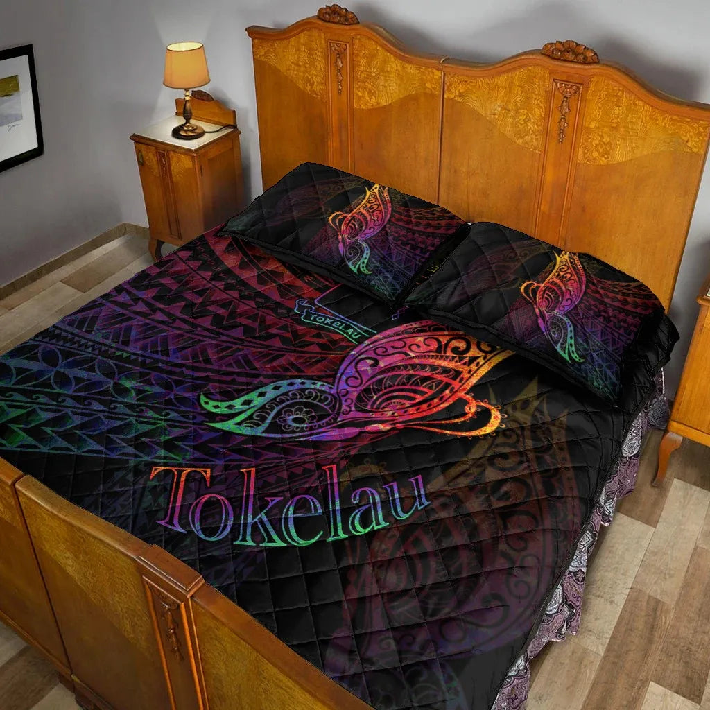 Tokelau Quilt Bed Set - Butterfly Polynesian Style