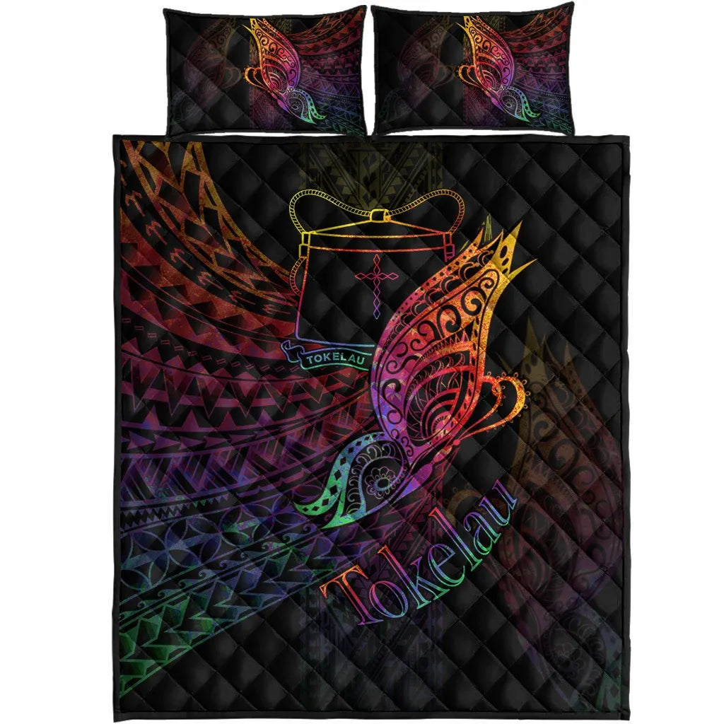 Tokelau Quilt Bed Set - Butterfly Polynesian Style