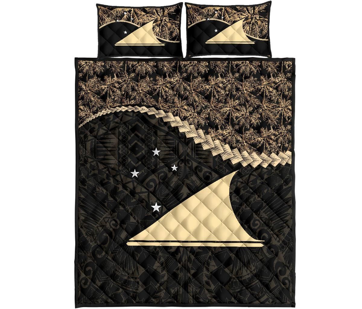 Tokelau Polynesian Quilt Bed Set Golden Coconut