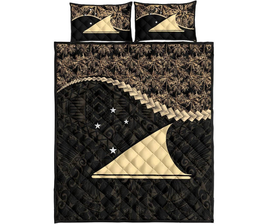 Tokelau Polynesian Quilt Bed Set Golden Coconut