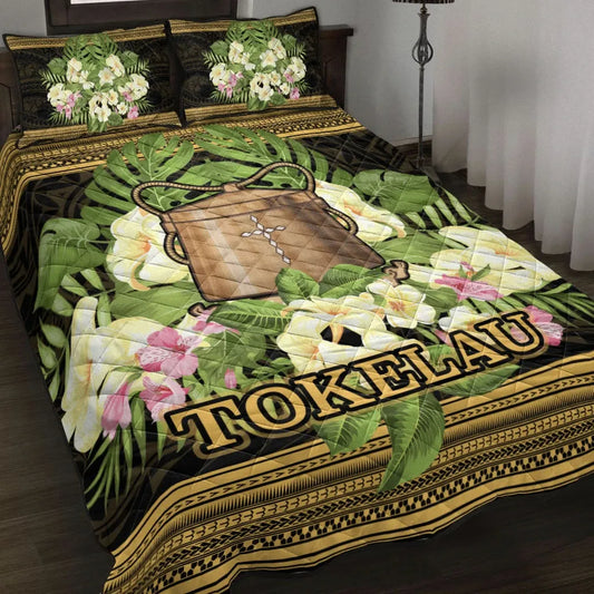 Tokelau Quilt Bed Set - Polynesian Gold Patterns Collection