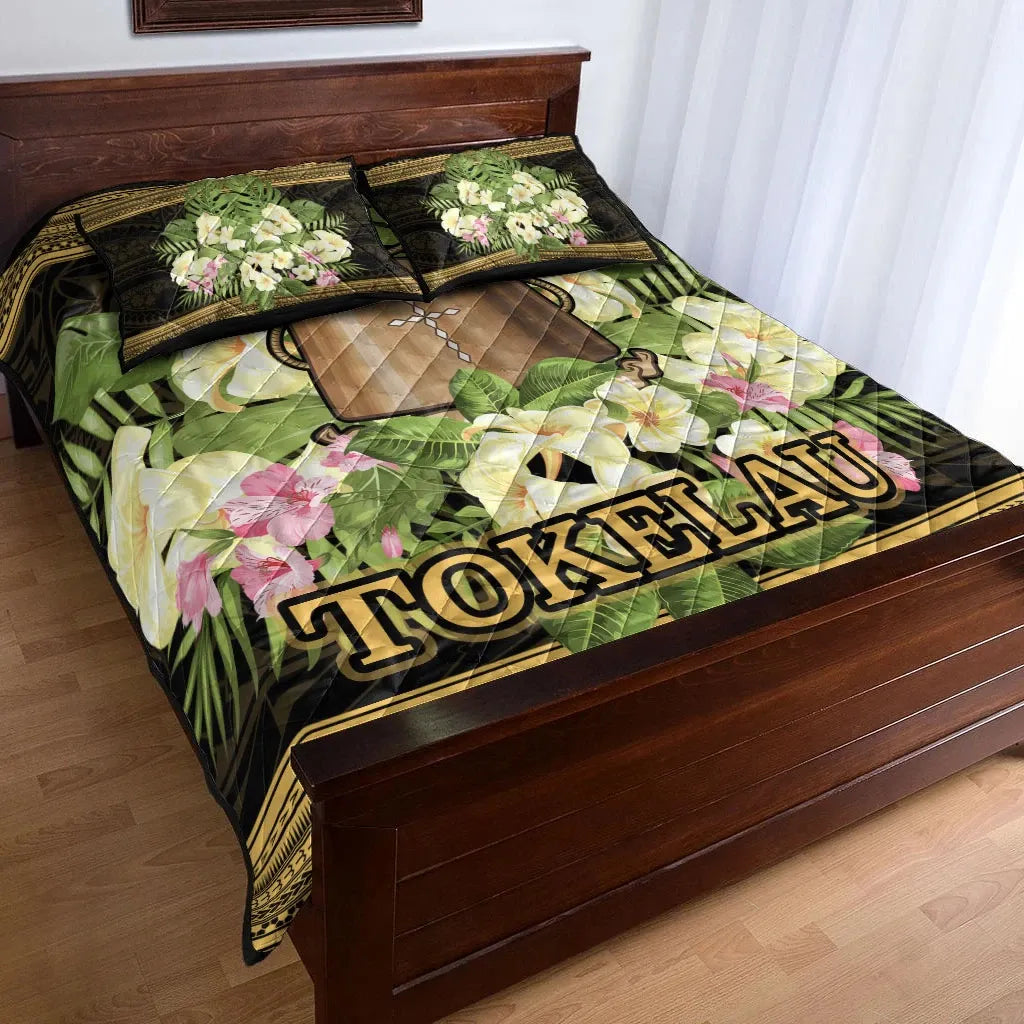 Tokelau Quilt Bed Set - Polynesian Gold Patterns Collection